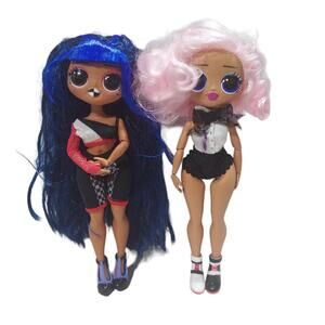 LOL Surprise OMG Uptown Girl Pink Hair And Downtown BB Fashion Dolls LOT